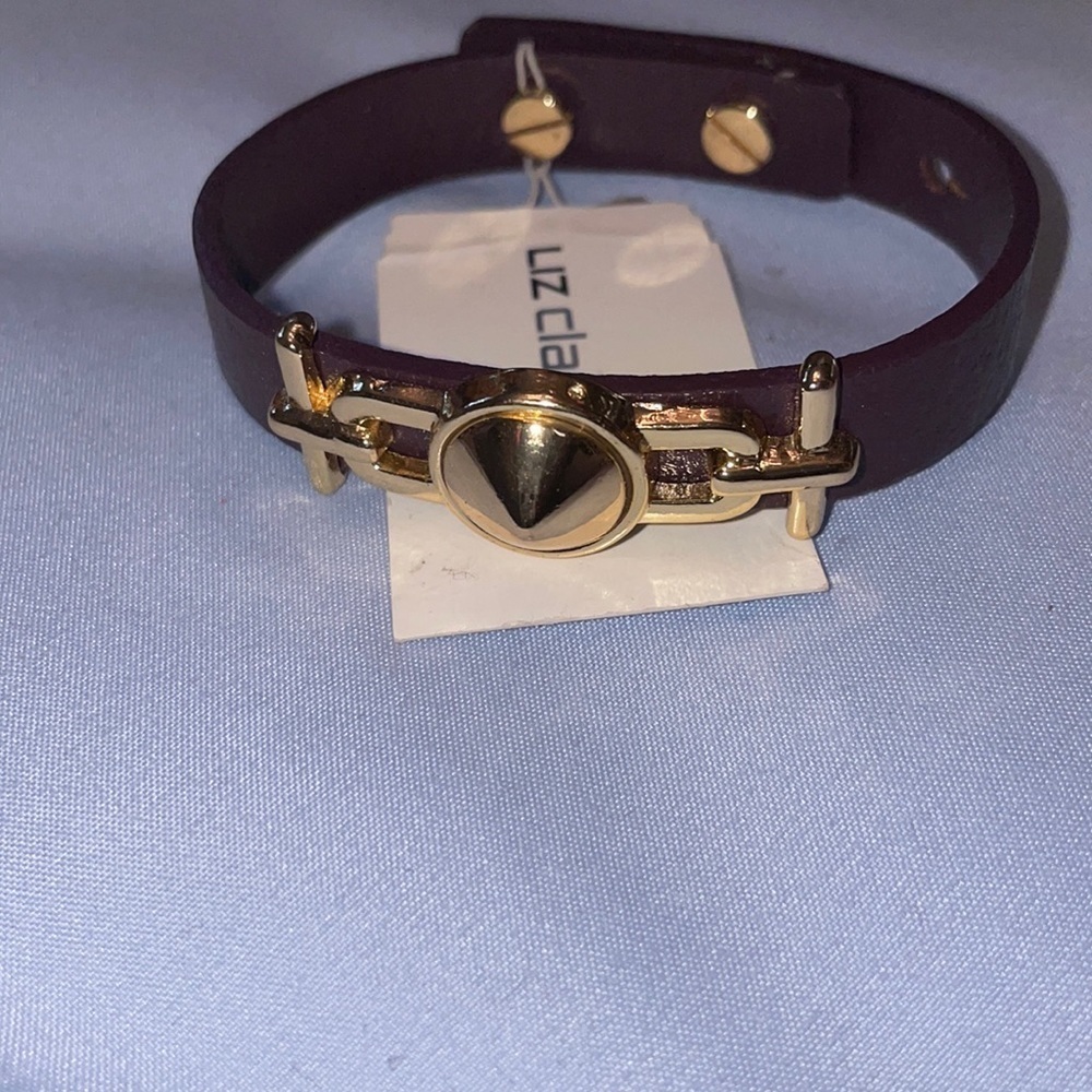 Hermes-like  liz Claiborne bracelet pleather adjustable wrap chocolate enewton